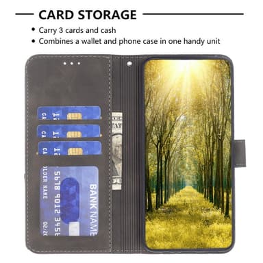 BINFEN Plånboksfodral Samsung Galaxy A16 5G / A16 4G - Grå