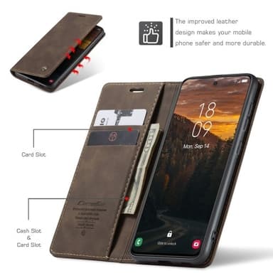 CASEME Plånboksfodral Samsung Galaxy S24 FE - Coffee