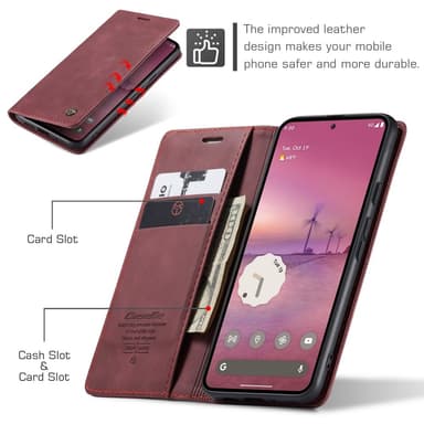 CASEME För Google Pixel 9 Pro XL Fodral Stativ Telefonfodral