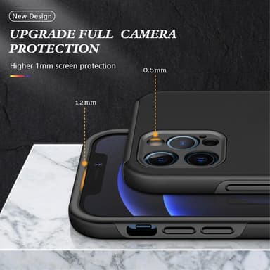 iPhone 13 Pro Max Hybrid skal med Finger Ring - Svart
