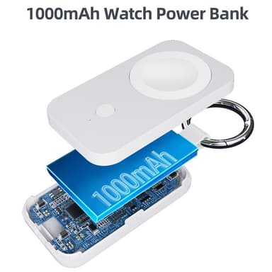 Qi Trådlös Powerbank Till Apple Watch Ultra / Series 8 7 SE 6 5 4 3 2