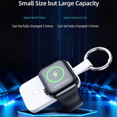 Qi Trådlös Powerbank Till Apple Watch Ultra / Series 8 7 SE 6 5 4 3 2