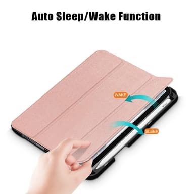 Apple iPad mini 6 (2021) Slim Fit Fodral Wake / Sleep - Rose Gold