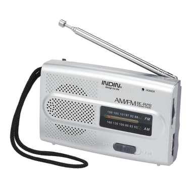 INDIN BC-R28 AM FM Portabel Bärbar fickradio med minihögtalare