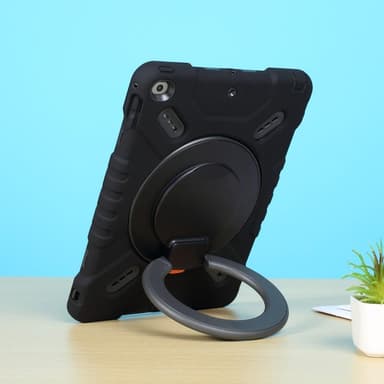 PEPKOO iPad 9.7 (2017/2018) / iPad Air Extreme Armor - Svart 360 graders svängbart stativ