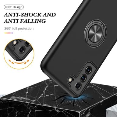 Samsung Galaxy S21 Hybrid skal med Finger Ring - Svart