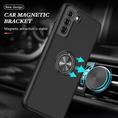 Samsung Galaxy S21 Hybrid skal med Finger Ring - Svart