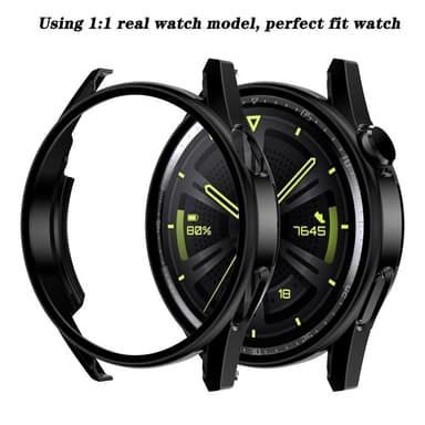 Huawei Watch GT 3 42mm Svart Ram med härdat glas