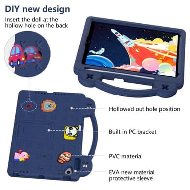 Apple iPad 10.2 2021 2020 2019 EVA Foam Stand Skal Fodral - MörkBlå