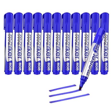 Blå Tusch Permanent Marker Oljebaserad Snabbtorkande Marker Pen Skola Kontor