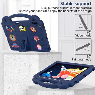 Apple iPad 10.2 2021 2020 2019 EVA Foam Stand Skal Fodral - MörkBlå