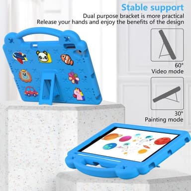 Apple iPad 10.2 2021 2020 2019 EVA Foam Stand Skal Fodral - LjusBlå