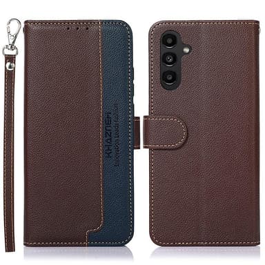 KHAZNEH Samsung Galaxy A14 Plånboksfodral - Brun/Blå