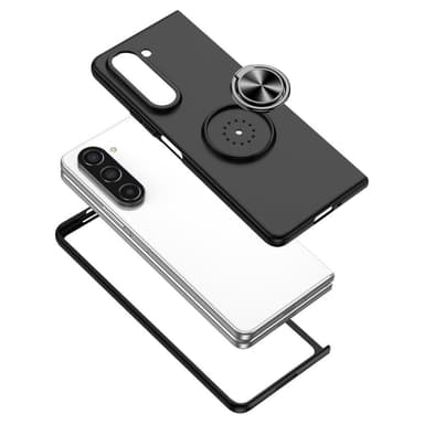 För Samsung Galaxy Z Fold5 5G Fodral Skal Ring bilfäste - svart