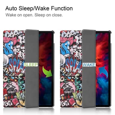 Tri-fold Fodral till Lenovo Tab P11 Pro TB-J706F - Graffiti