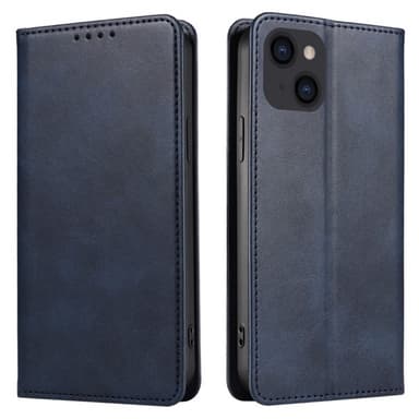 Plånboksställ Telefon Fodral Skal för iPhone 15 - Blå