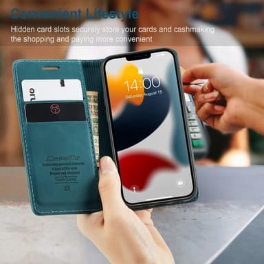 CASEME Plånboksfodral iPhone 13 - Blå