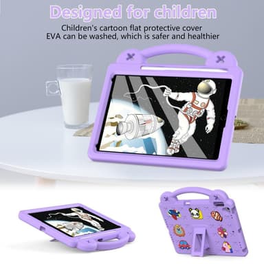 Apple iPad 10.2 2021 2020 2019 EVA Foam Stand Skal Fodral - Lila
