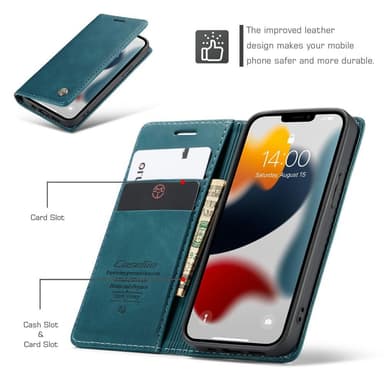 CASEME Plånboksfodral iPhone 13 - Blå