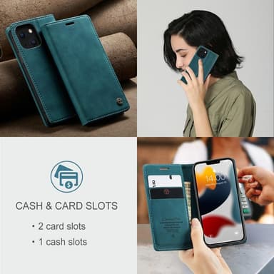 CASEME Plånboksfodral iPhone 13 - Blå