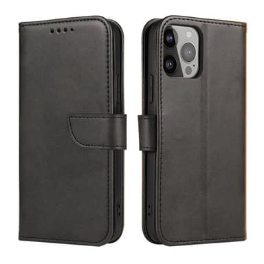 Konstläderfodral med ställ och kortfack till Samsung Galaxy S24 Ultra - Svart