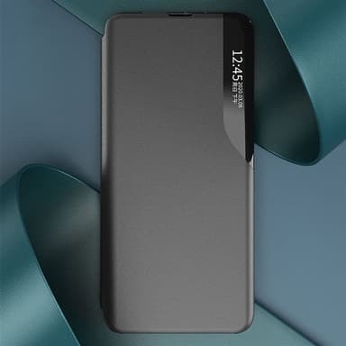 Konstläderfodral med ställ till Samsung Galaxy S24 - Svart