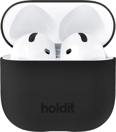 Holdit AirPods 4 Silicone fodral (svart)