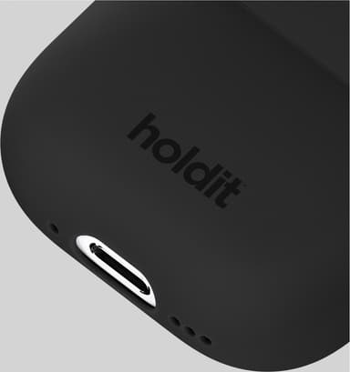 Holdit AirPods 4 Silicone fodral (svart)