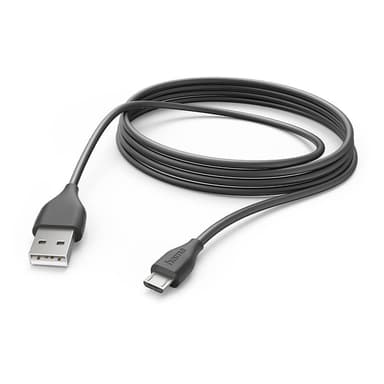 Laddkabel USB-A till Micro-USB Svart 3,0m
