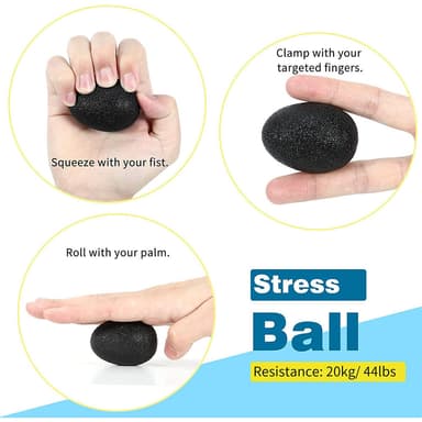 Handgrepps- och fingertränare - Set med 5 redskap