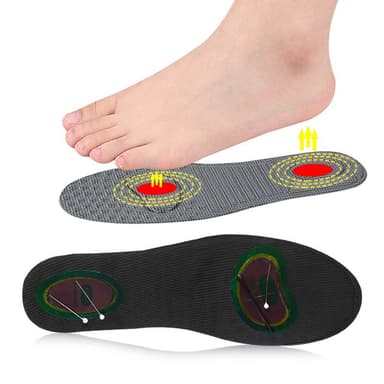 Skoinlägg med magnetiska massagesulor 1 par Svart L