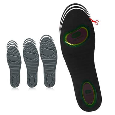 Skoinlägg med magnetiska massagesulor 1 par Svart L