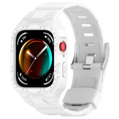 Klockarmband med skyddsfodral för Huawei Watch Fit 3 Vit