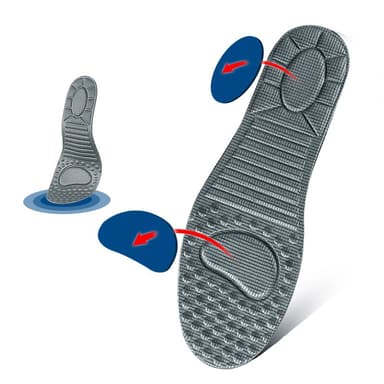 Skoinlägg med magnetiska massagesulor 1 par Svart L