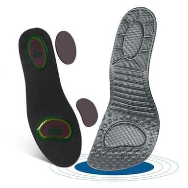Skoinlägg med magnetiska massagesulor 1 par Svart L