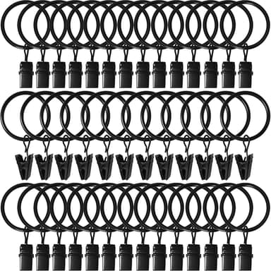 20-delade Gardinringar Clips Gardinstångsringar Draperi Clips 4x2,5 cm