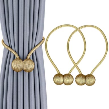 Magnetiskt gardinomtag Guld 2-pack 4-pack