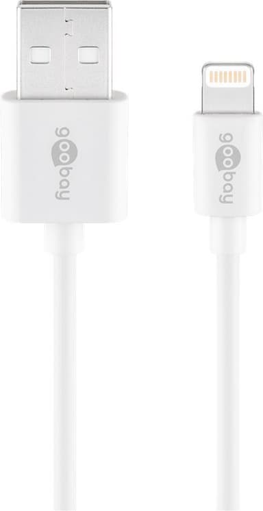 Lightning USB-kabel för laddning och synkronisering, 2 m, vit