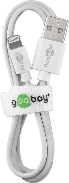 Lightning USB-kabel för laddning och synkronisering, 2 m, vit