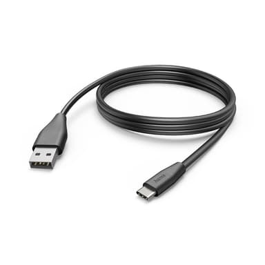 Laddkabel USB-A till USB-C Svart 3,0m