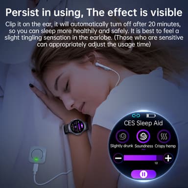 Smartklocka med EKG, Bluetooth-samtal och hälsoövervakning Svart