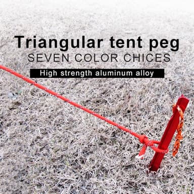 Tältpinnar / markpinnar med ögla 18 cm Aluminium Röd/Orange 8-pack