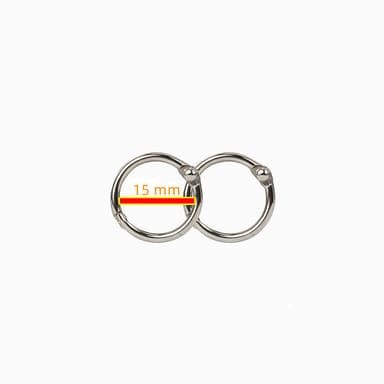 Öppningsbara gardinringar / metallringar 10 st Silver 15 mm