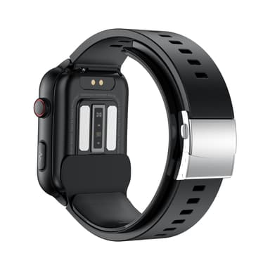Smartwatch med stor skärm / blodtryck, puls, blodsyre Svart