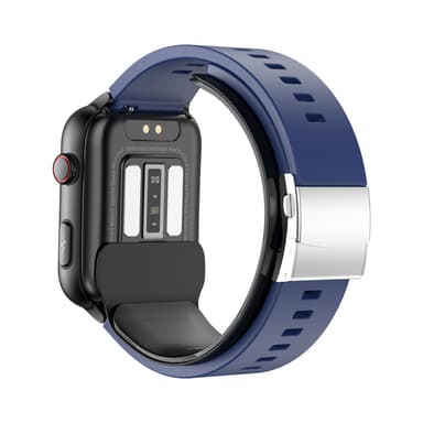 Smartwatch med stor skärm / blodtryck, puls, blodsyre Mörkblå