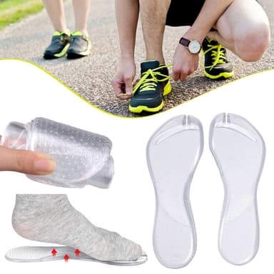 Inläggssulor för bågestöd för sandaler och flipflops 1 par Transparent
