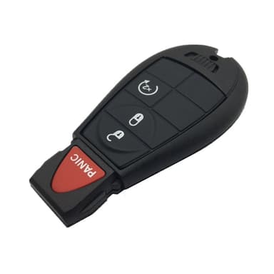 Intelligent bilnyckelskal med 3+1 knapp kompatibel med Chrysler Svart