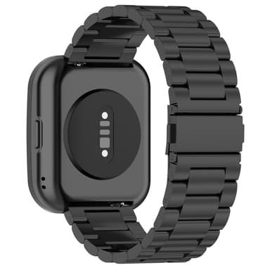 Armbandsarmband i rostfritt stål för Huami Amazfit BIP 5 22mm Svart