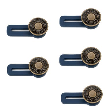 Midjeförlängare för jeans, kjolar och byxor 5-pack Blå