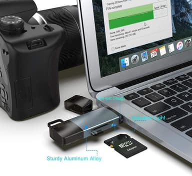 NÖRDIC USB 3.0 Kortläsare 2 Slot SD, MicroSD UHS-I
